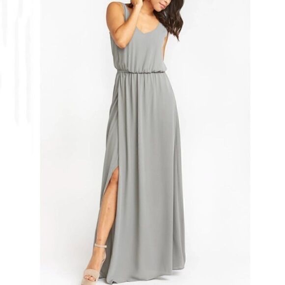 NWT Show Me Your Mumu Kendall Maxi Dress in Soft charcoal crisp - Picture 6 of 6